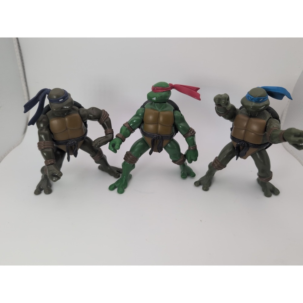 TMNT PLAYMATES 2005 Combat Warriors Lot Of Three Action Figures